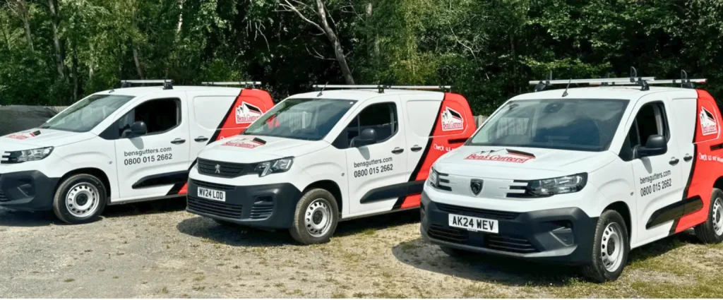 Our fleet of gutter cleaning vehicles in Brighton and Hove